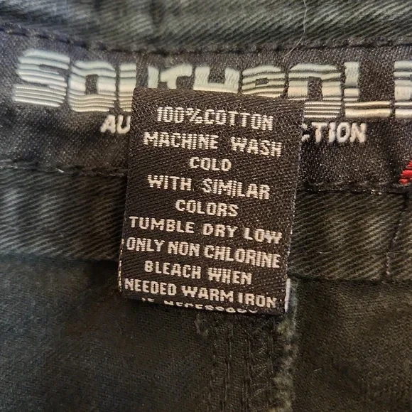 Southpole Embroidered Logo Baggy Fit Cargo Style Denim Shorts Vintage Y2K - Picture 9 of 13